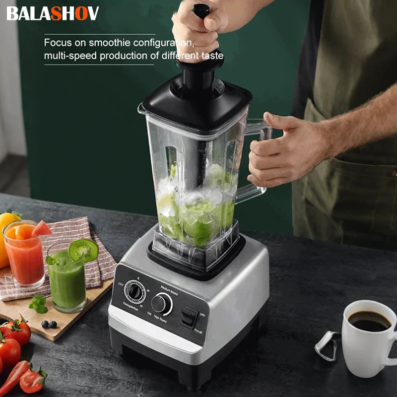 220V 2000W Heavy Duty Commercial Blender Juicer Fruit Mixer Professional High Power Food Processor Ice Smoothies BPA Free 2L Jar