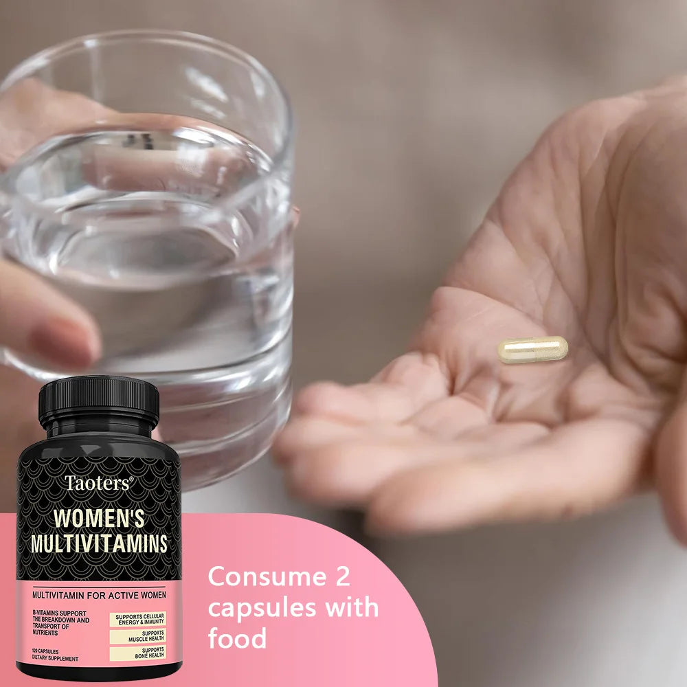 Women's Daily Multivitamin - Energy and Immune Support, Nourishes Hair, Skin, and Nails, Non-GMO, Soy-Free, Gluten-Free
