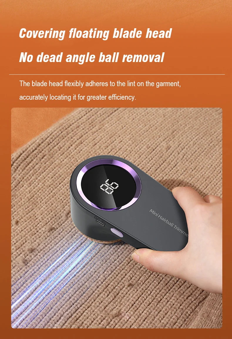 Electric Lint Remover for Clothes LCD Display Portable Hair Balls Fuzz Removers Household Fabric Shaver USB Rechargeable