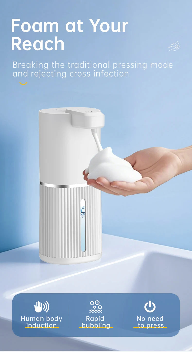 308ml Automatic Soap Dispenser Touchless Electric Dispenser USB Rechargeable with Infrared Sensor for Bathroom,Kitchen Soap