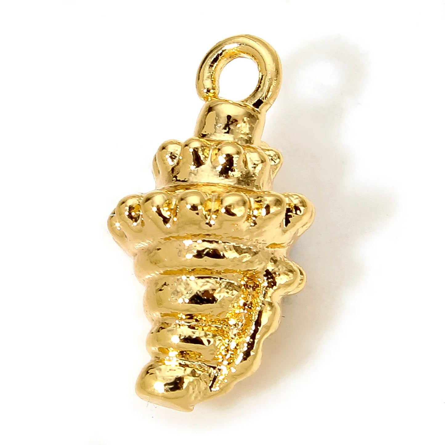 2Piece Brass Ocean Jewelry Charms 18K Gold Color Starfish Conch Dolphin Metal Pendants For Jewelry Making Diy Necklace Supplies