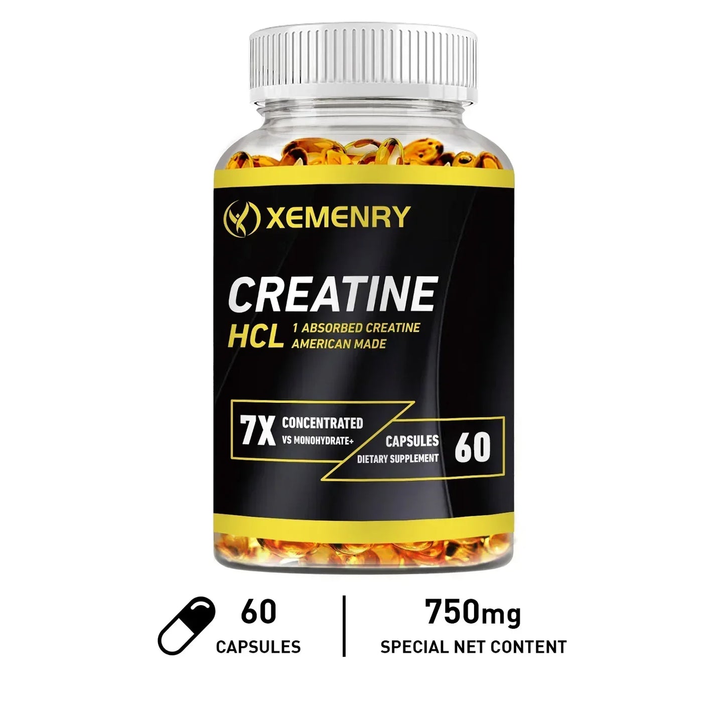 Creatine HCl - Boost Muscle Strength and Energy Support Muscle Growth, Endurance, Enhances Immunity
