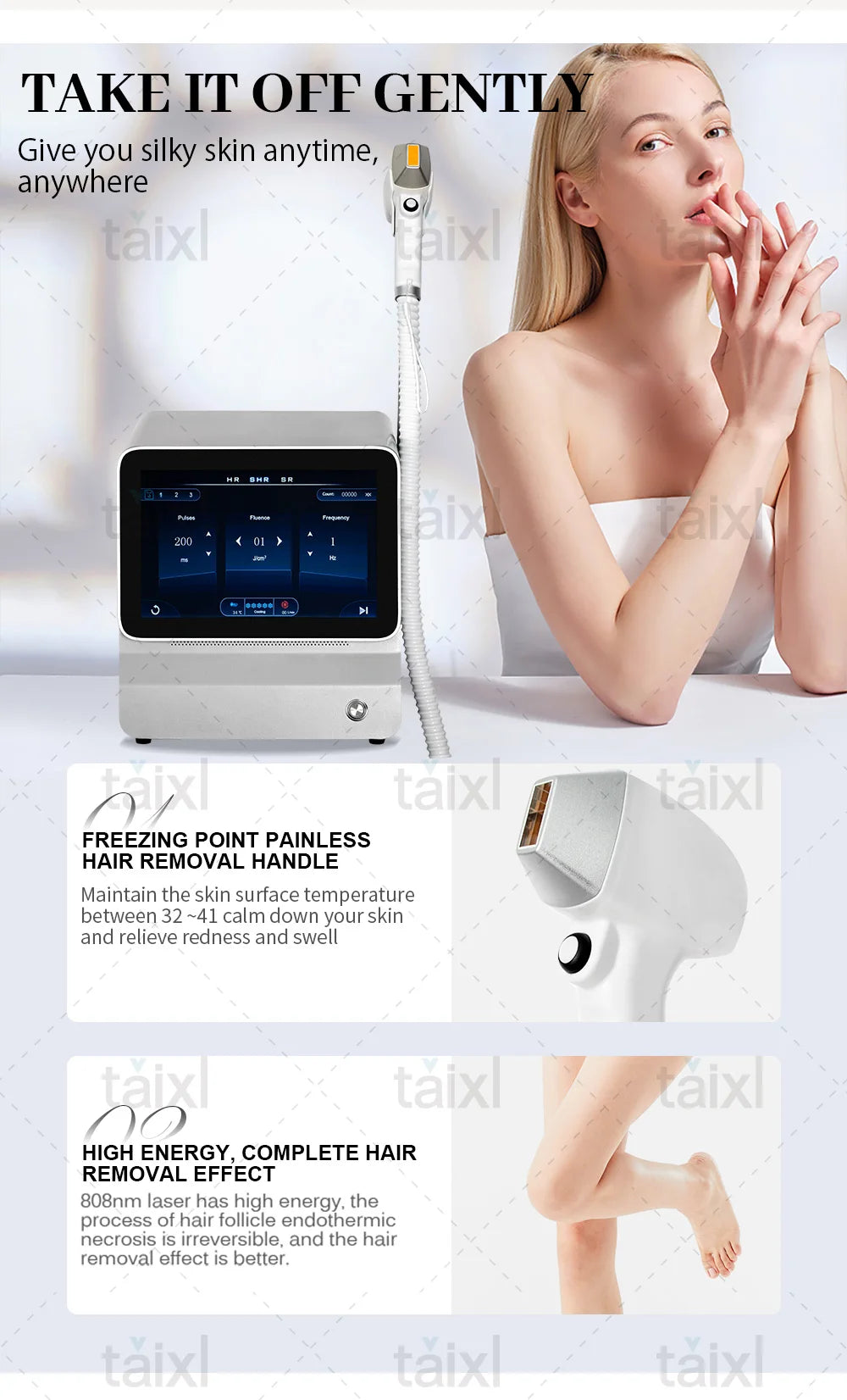 Portable Titanium laser And Soprano Ice Hair Removal System With A power of 4000W Designed For Professional Performance