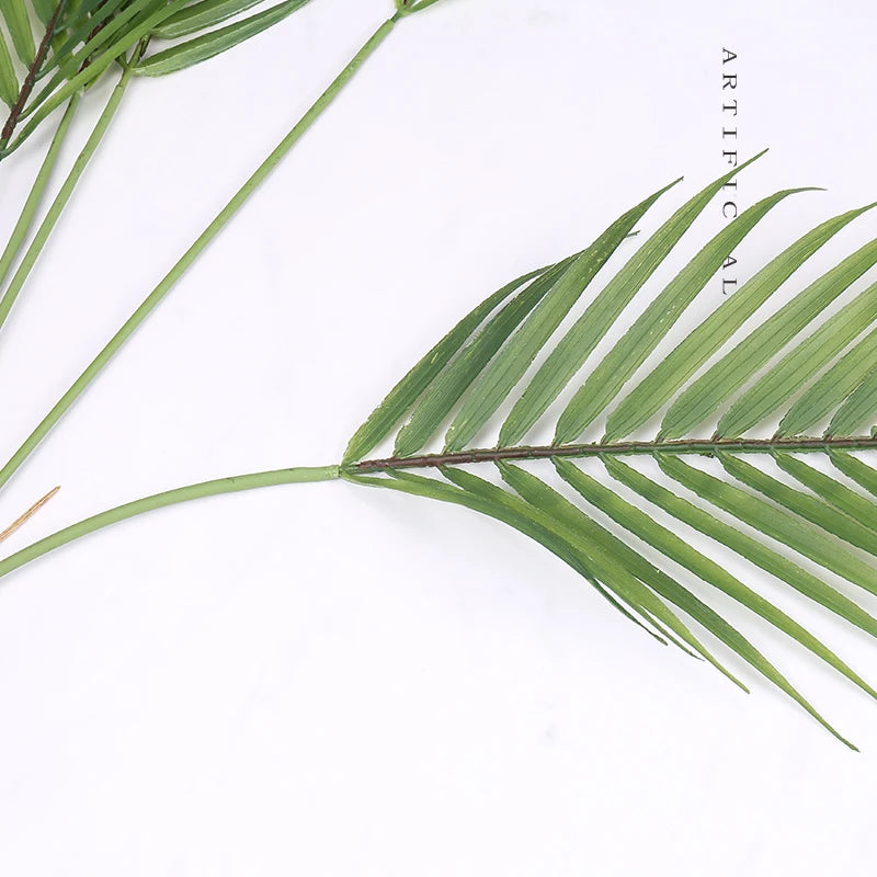 Artificial Palm Tree Plastic Plants Branch Fake Cycas Trees Green Faux Tropical Leaves For Home Garden Indoor Decor