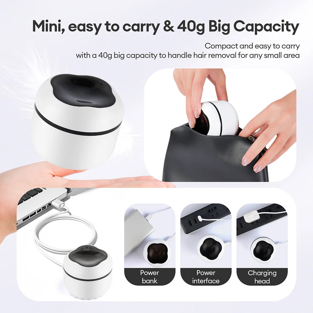Mini Painless Wax Kit for Men,Women,Wax Heater Machine with 2 Silicone Bowls,3 Silicone Sticks for Nose,Ear,Underarm Hair Remova