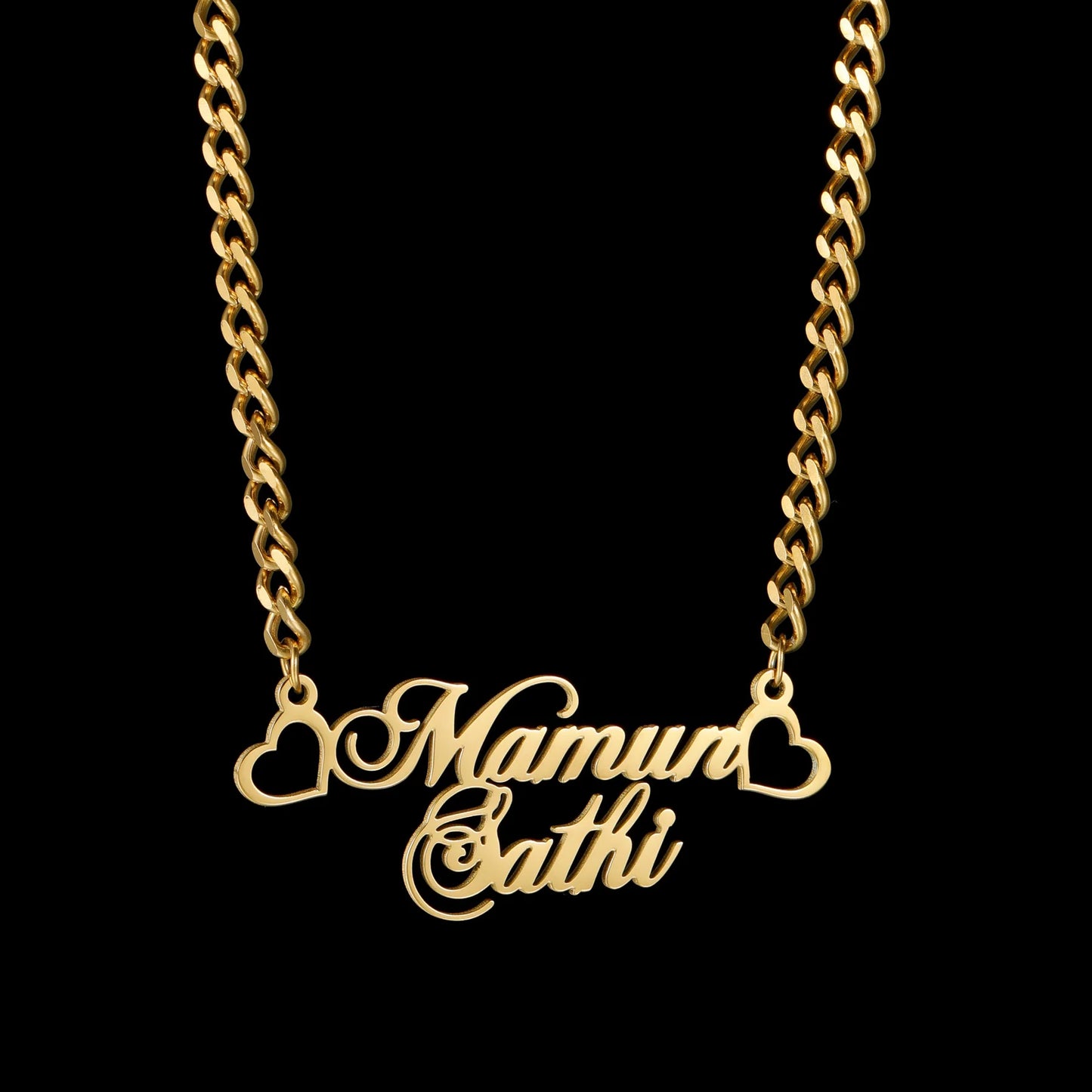 Acheerup Personalized Name Infinity Necklace for Women Baby Kids Stainless Steel Custom Heart Crown Chain Choker Birthday Gifts
