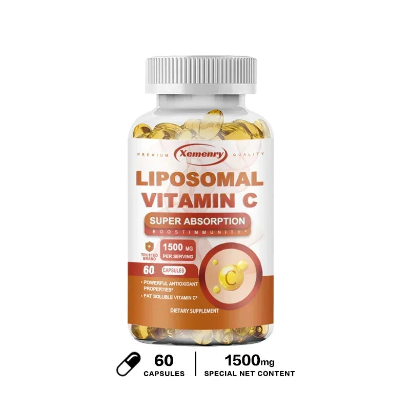 Liposomal Vitamin C - Supports Antioxidant and Nutrient Absorption, Energy Supplement, and Promotes Immune Health Vegan