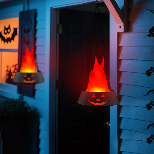Halloween Charging LED Creative Simulation Flame Light Halloween Brazier Light Decorative Ambient Light Halloween Party Gift