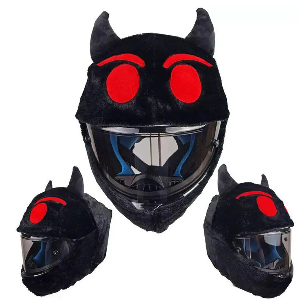 Motorcycle Helmet Cartoons Plush Helmet Protective Cover Helmet Full Face Covers For Halloween Outdoor Fun Personalized Helmets