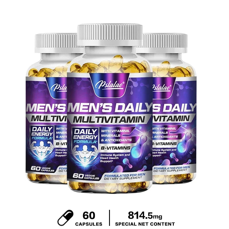 Men's Daily Multivitamin Supplement - Supports Brain and Immune Health, Boosts Energy, Relieves Anxiety, Improves Endurance