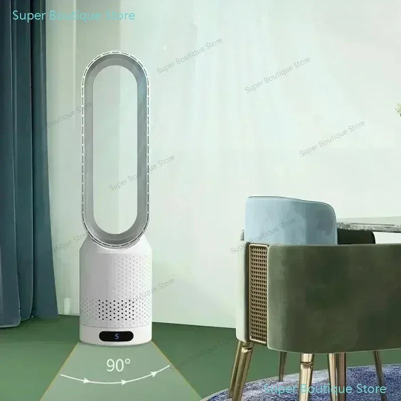 2025 Air Purification Circulation Bladeless Ultra-Quiet Dormitory Desk Floor Electric Fan Tower Bladeless