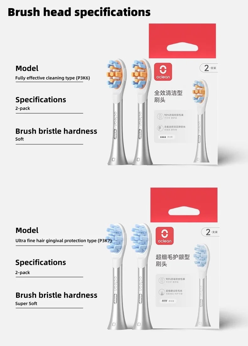 Oclean Children's Electric Toothbrush Head Soft Bristles Interactive Design Gum Protection Baby Full Effect Cleaning Accessory