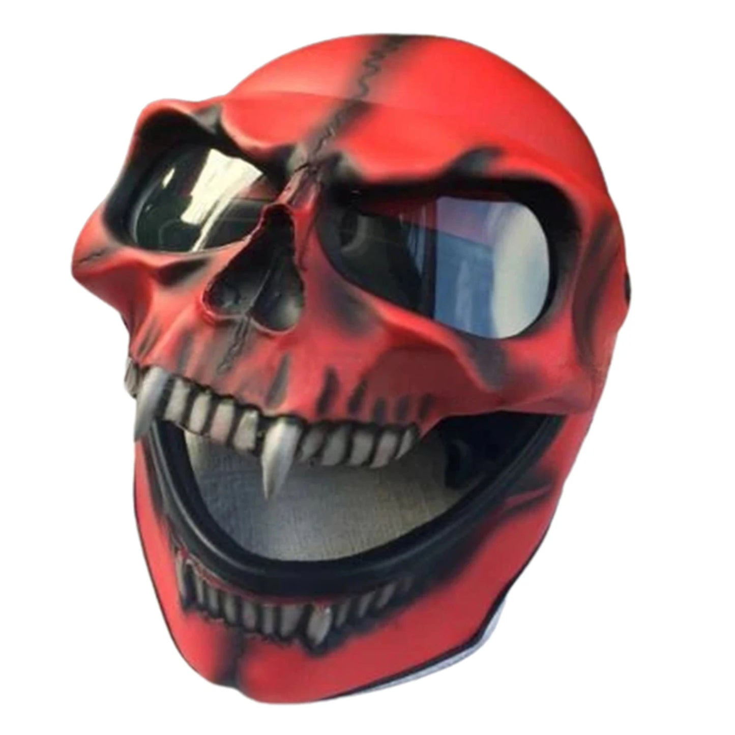 Halloween Motorcycle Skull Helmet Latex PVC Necromancer Skull Mask  Motorcycle Skull Half Helmet n Women