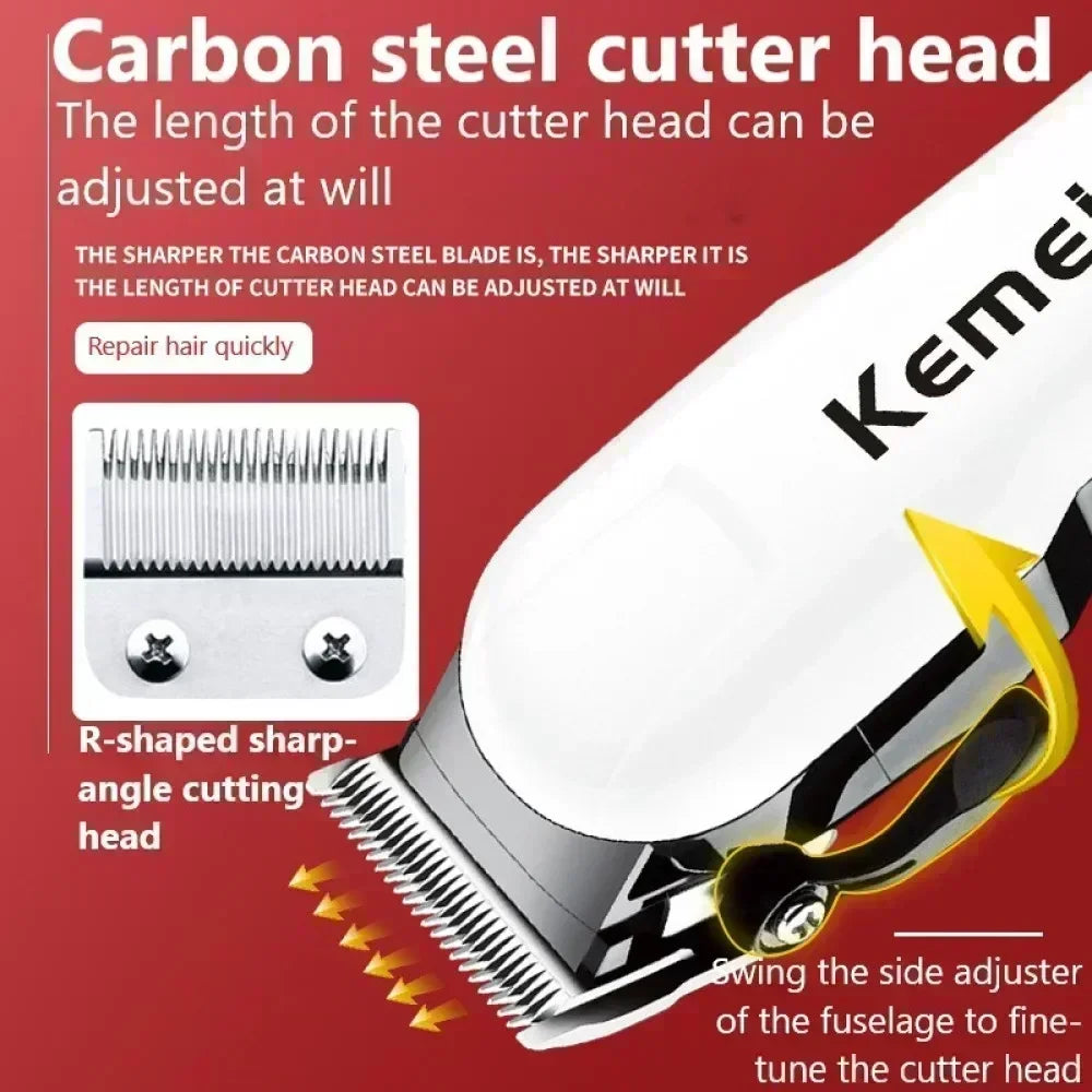 Kemei Hair Clipper KM-809A Hair Cut Maching Wireless Trimmer Men Professional Clipper Machine Rechargeable Hair Cut Barberkemei