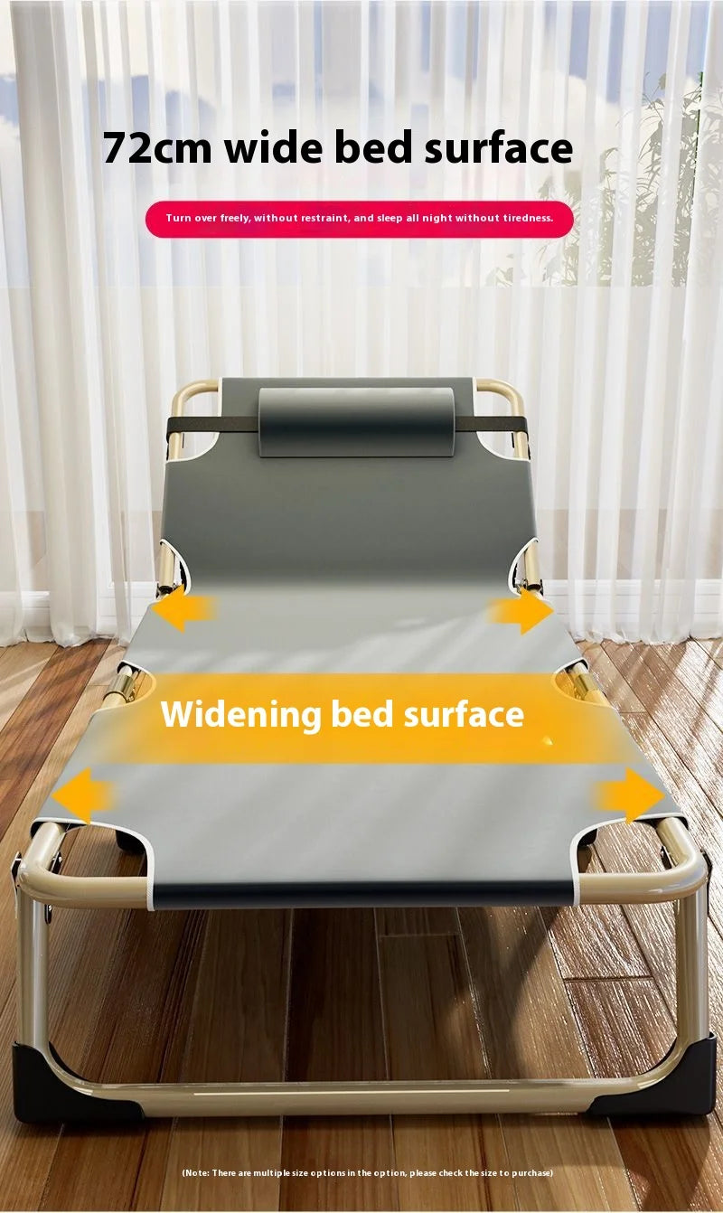 GIANXI Summer Outdoor Rollaway Bed Single Bed Simple Office Rollaway Chair Nap Bed Cotton Padded Recliner Accompanying Cot