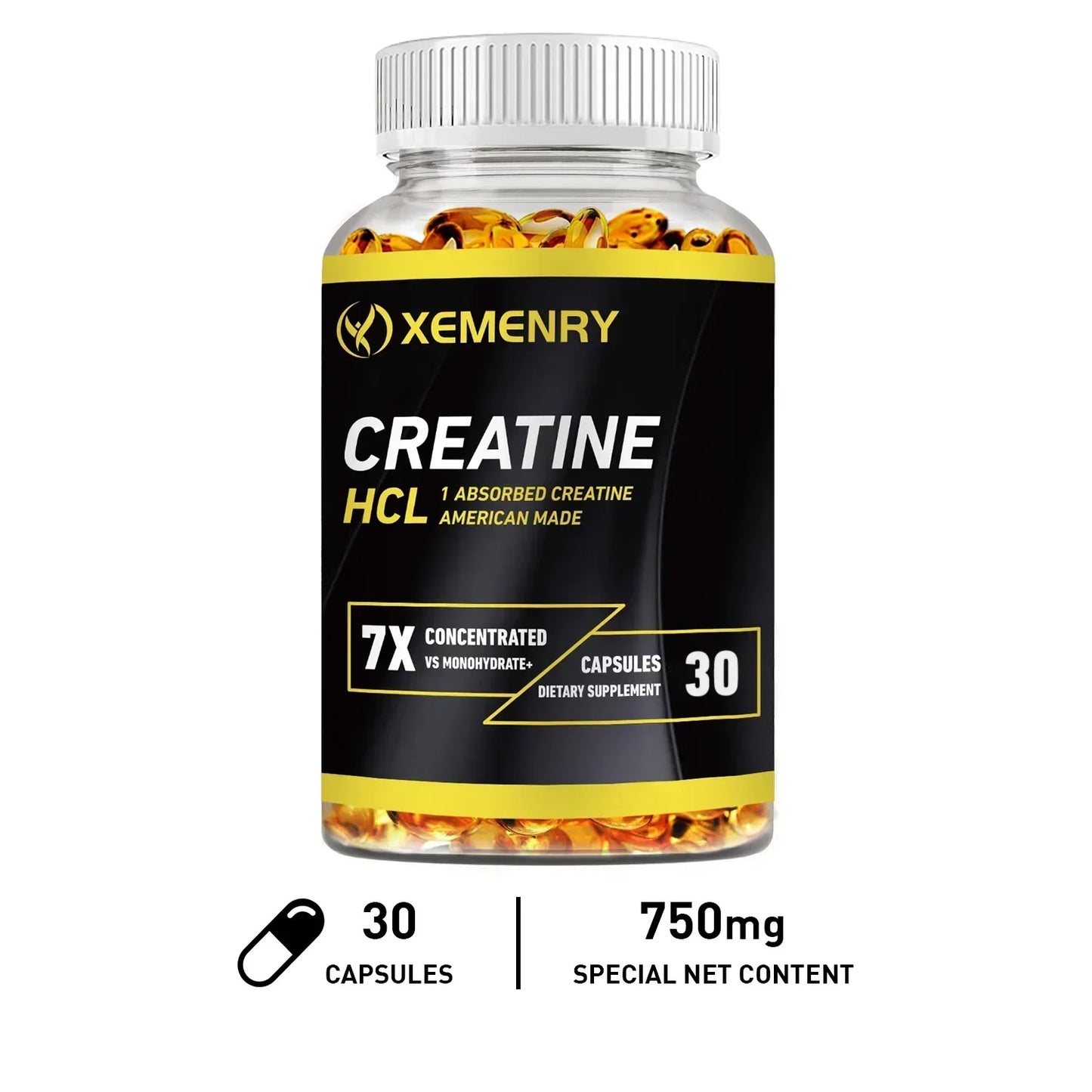 Creatine HCl - Boost Muscle Strength and Energy Support Muscle Growth, Endurance, Enhances Immunity