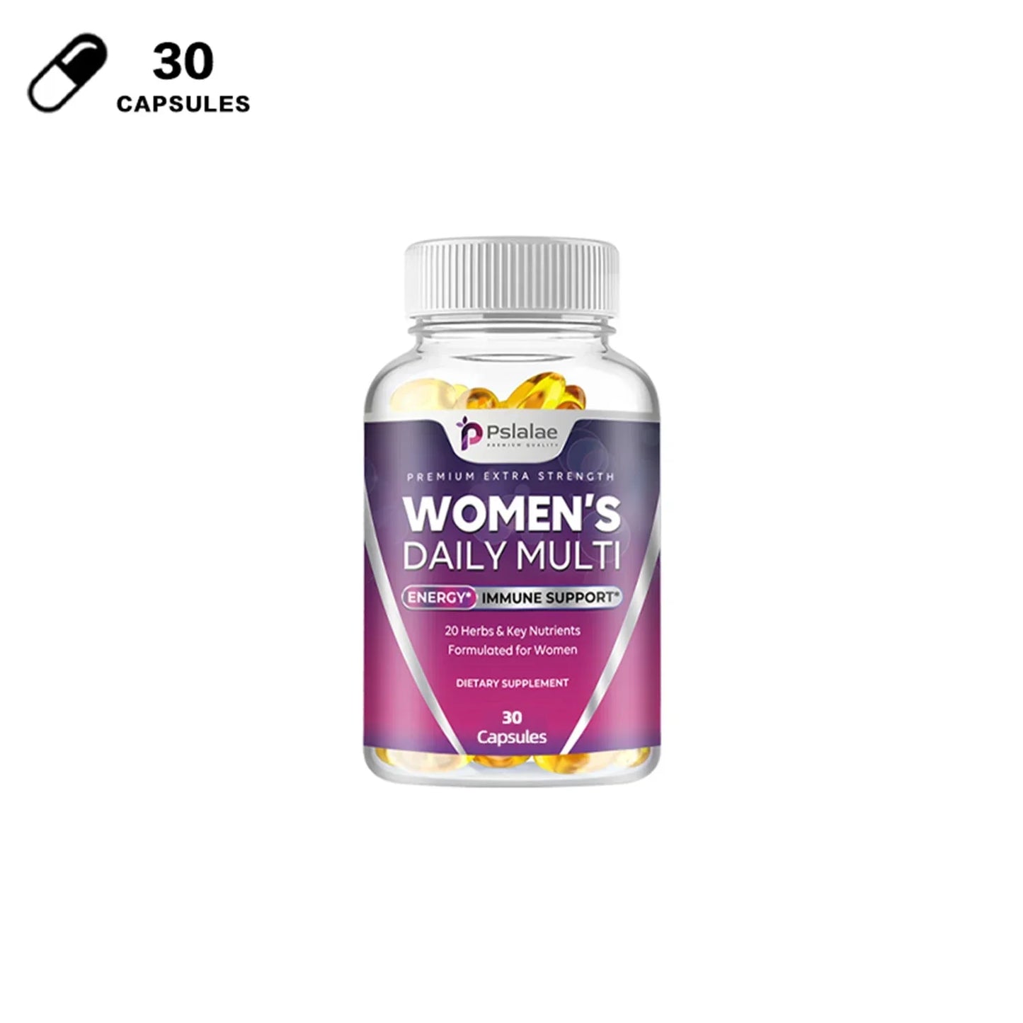 Women's Multivitamin Capsules Contain A Perfect Blend of Biotin, Calcium and Zinc To Support Immune Function and Energy