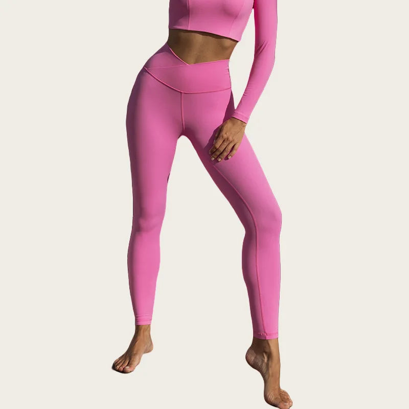 FUBEIKE Women Sport Top Hanging Neck V Collar Yoga Bra Lace Thick Shoulder Strap Beauty Back Women's Tracksuit Running Fitness