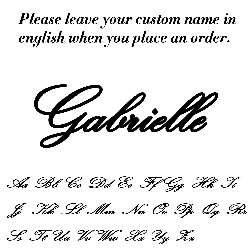 Amaxer Personalised Custom Name Necklace for Women Cursive Letter Pendant Stainless Steel Chains Jewelry Couple Weddings Gifts