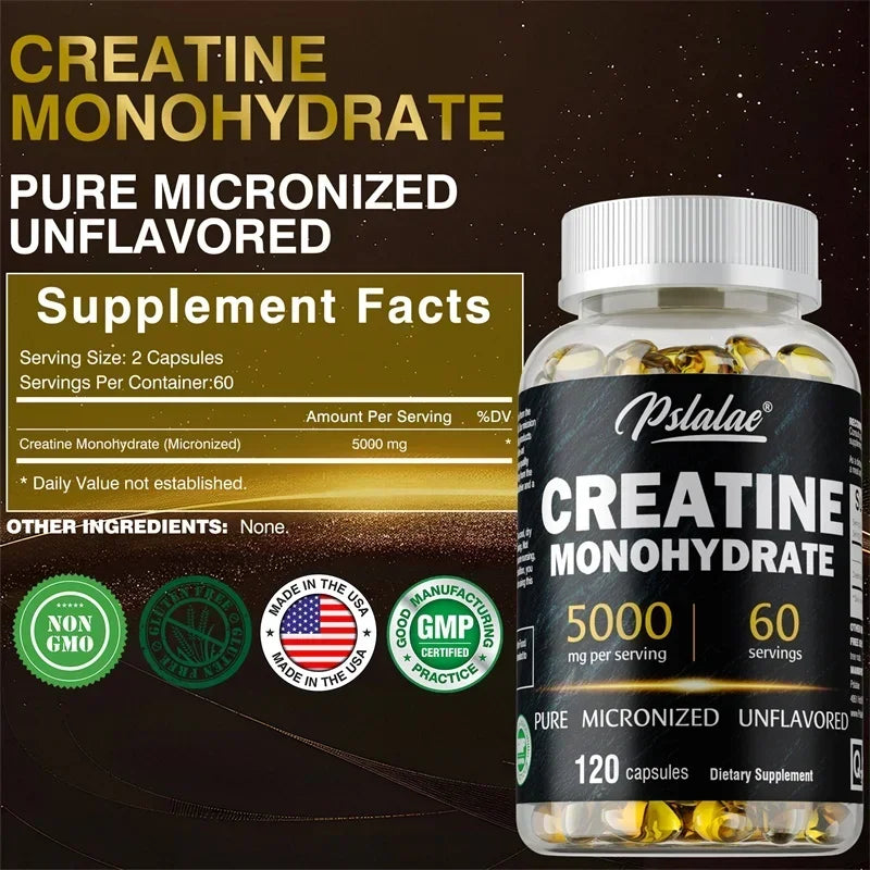 Creatine Monohydrate - Good for Build Muscle, Improve Energy, Endurance and Promote Recovery, Athletic Performance