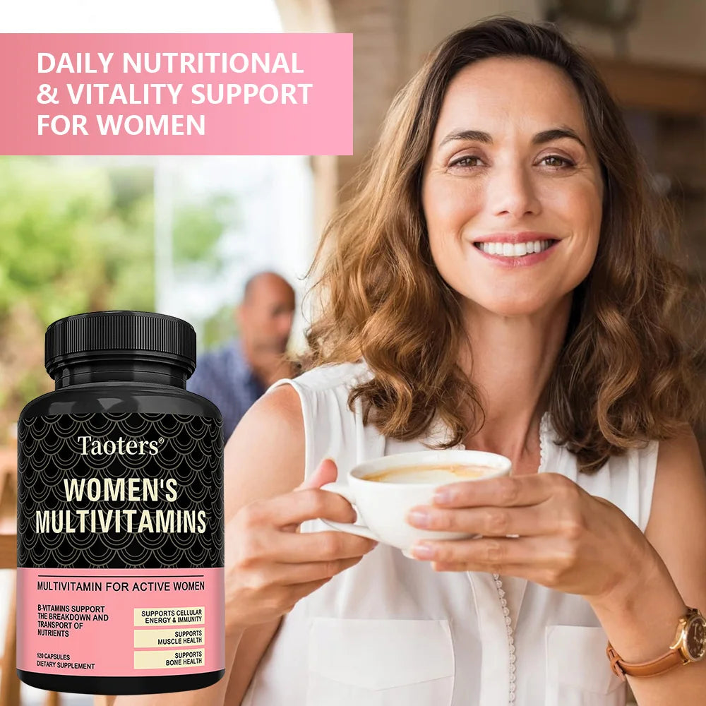 Women's Daily Multivitamin - Energy and Immune Support, Nourishes Hair, Skin, and Nails, Non-GMO, Soy-Free, Gluten-Free