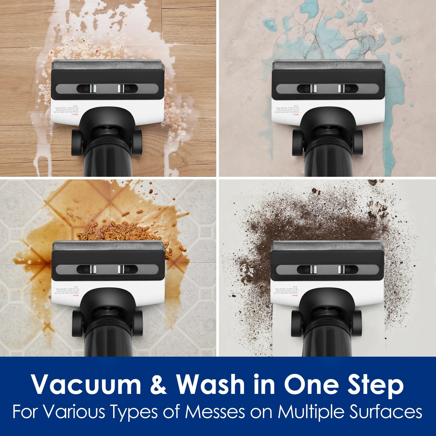 Tineco Floor One S6 Cordless Wet Dry Vacuum Cleaner Floor Washer Mop All-in-One for Hard Floors LED Dual-Sided Edge Cleaning