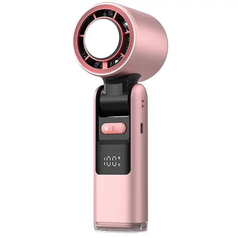 Mini Ice Cold Fan Outdoor Foldable Handheld Fan Mini Cooling Rechargeable 3600mAh 199-level Free Control High Speed Turbo Fan