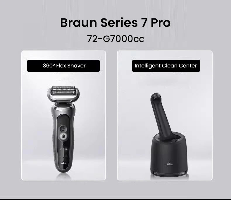 Original Braun Series 7 Pro Electric Shaver Rechargeable Men Razor 3 Modes Precision for Face Clean