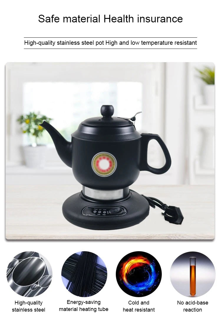 DMWD Stainless Steel Thermal Insulation 500W Electric Kettle Teapot 1.2L  Automatic Hot Water Heating Boiler Tea Pot 220V