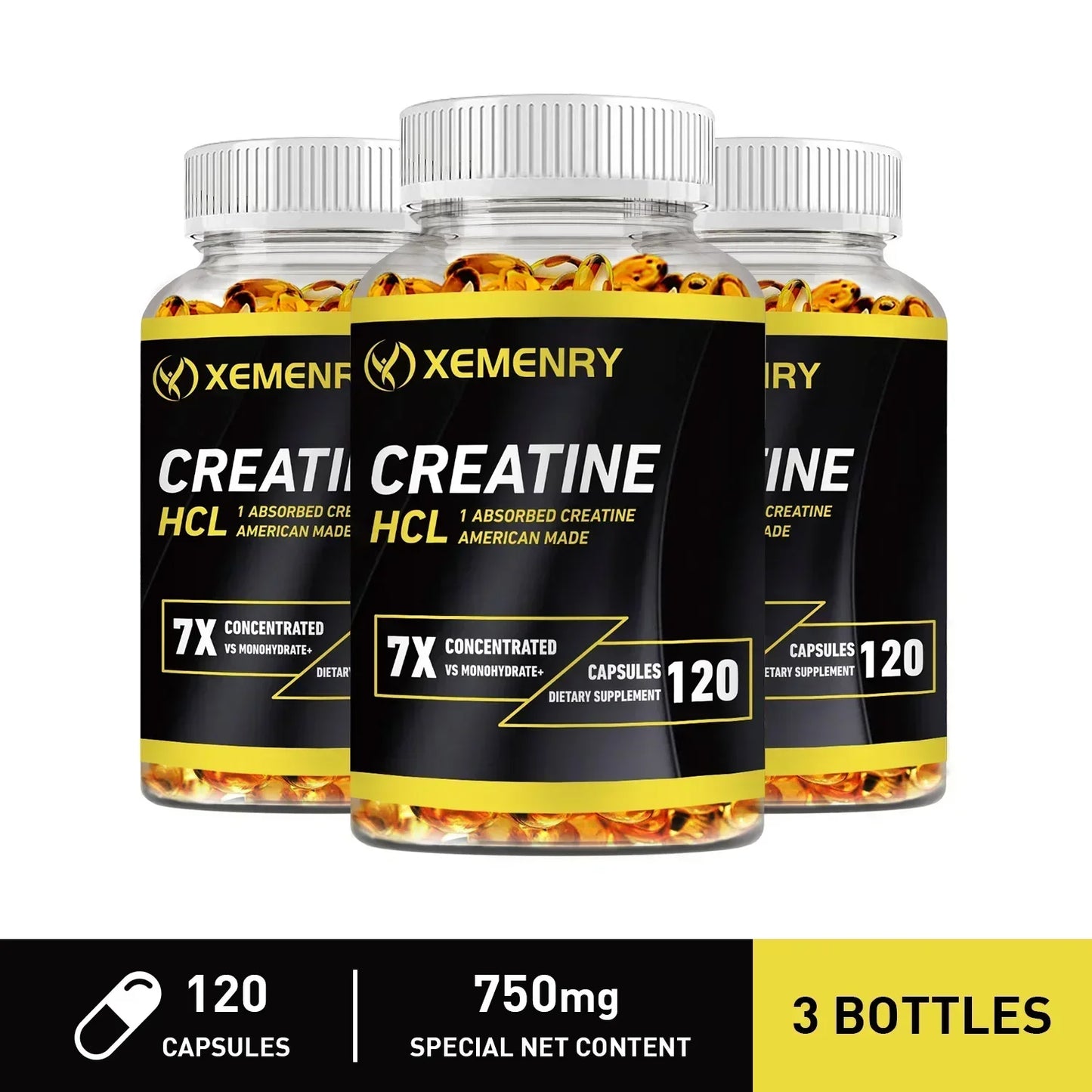 Creatine HCl - Boost Muscle Strength and Energy Support Muscle Growth, Endurance, Enhances Immunity