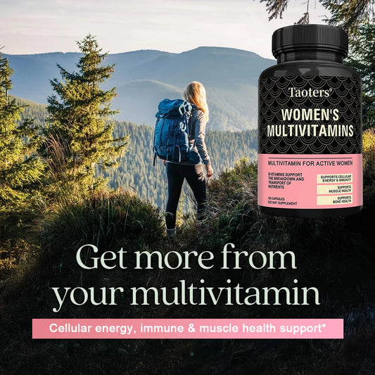 Women's Daily Multivitamin - Energy and Immune Support, Nourishes Hair, Skin, and Nails, Non-GMO, Soy-Free, Gluten-Free