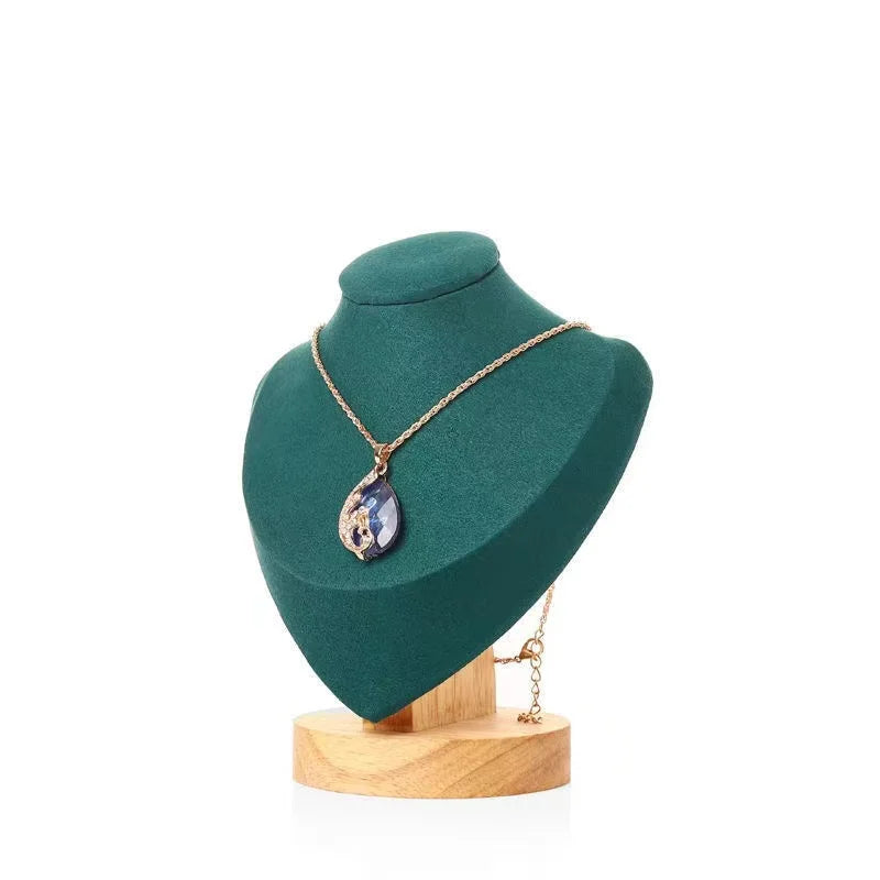 New High Quality Model Bust Show Exhibitor Velvet Jewelry Display Necklace Pendants Mannequin Jewelry Stand Organizer Colors