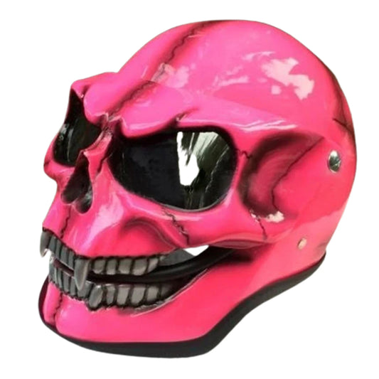 Halloween Motorcycle Skull Helmet Latex PVC Necromancer Skull Mask  Motorcycle Skull Half Helmet n Women