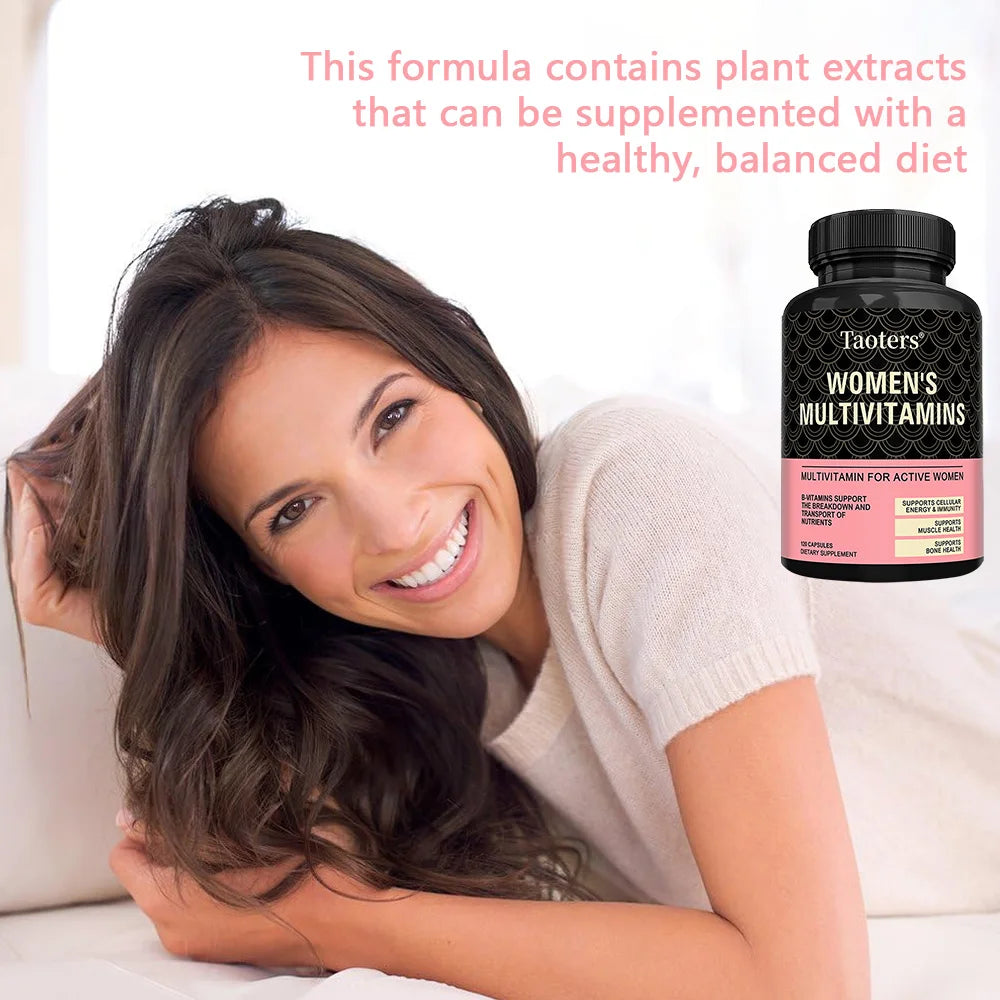 Women's Daily Multivitamin - Energy and Immune Support, Nourishes Hair, Skin, and Nails, Non-GMO, Soy-Free, Gluten-Free