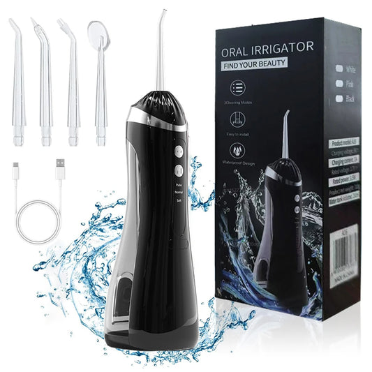 Dental Oral Irrigator Water Flosser for Teeth Portable Dental Water Jet Rechargeable High Pressure Electric Dental Irrigator
