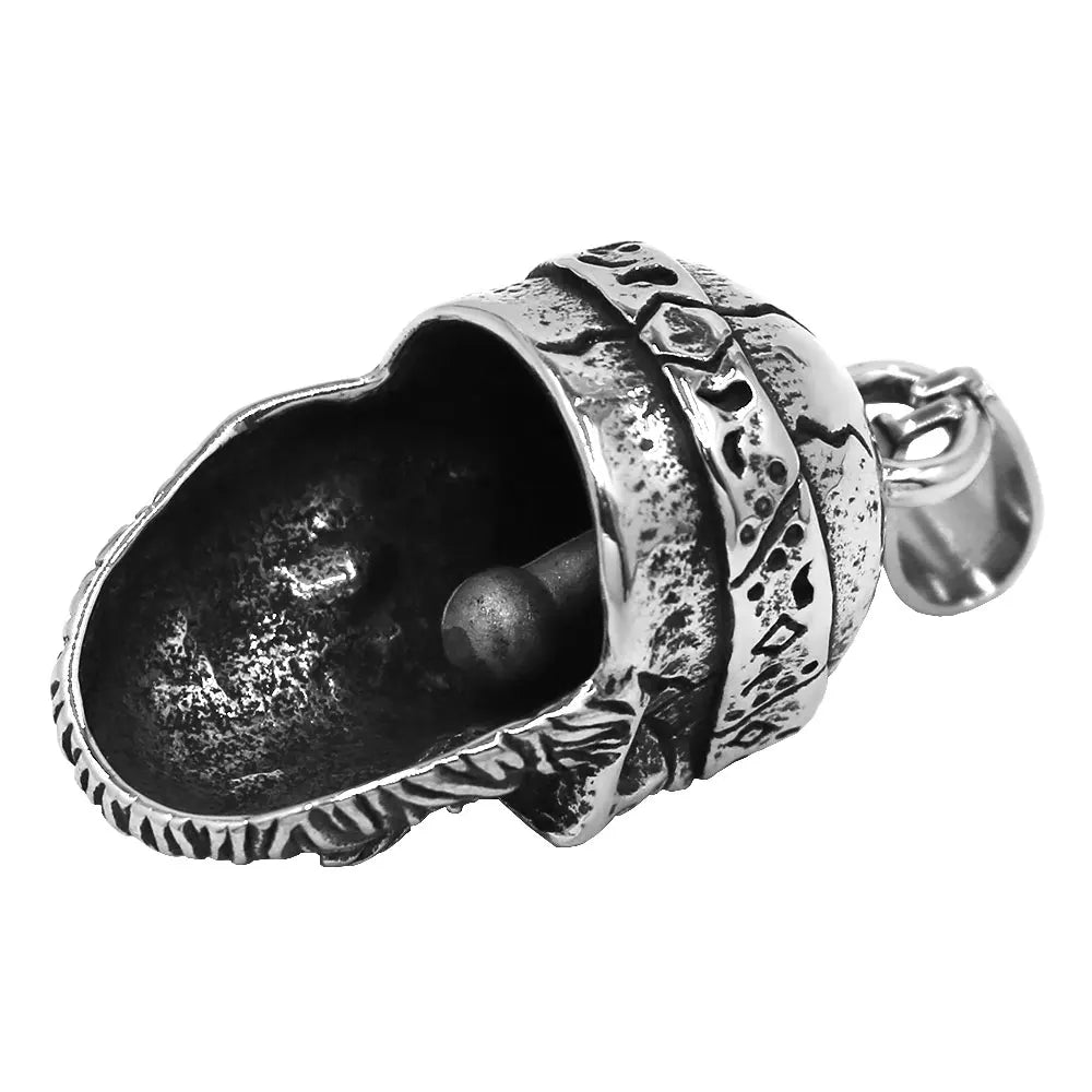 Norse Viking Warrior Spartacus Helmet Bell Pendant Stainless Steel Eagle Cross Jesus Rose Lady Rider Saint Mary USA Flag Jewelry