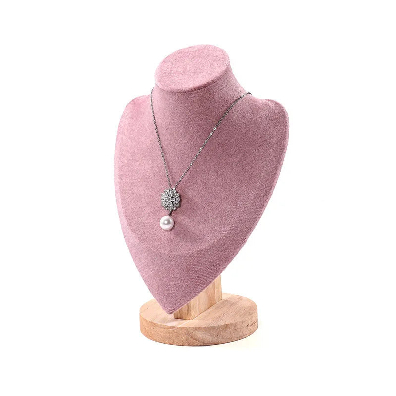 New High Quality Model Bust Show Exhibitor Velvet Jewelry Display Necklace Pendants Mannequin Jewelry Stand Organizer Colors