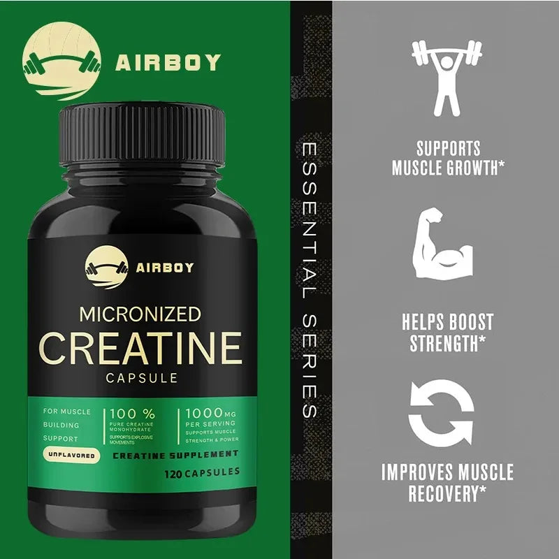 Micronized Creatine - Promotes Muscle Growth, Enhances Physical Performance, Endurance and Recovery