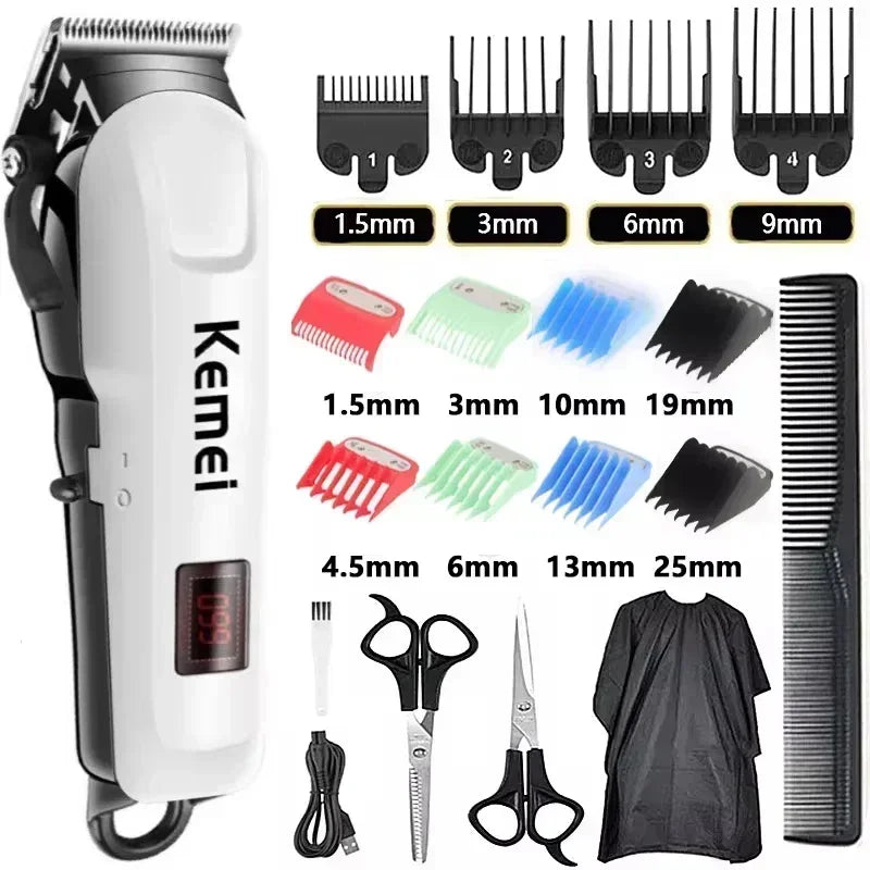 Kemei Hair Clipper KM-809A Hair Cut Maching Wireless Trimmer Men Professional Clipper Machine Rechargeable Hair Cut Barberkemei