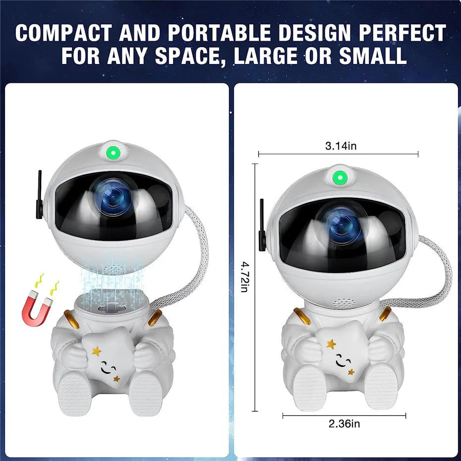 Creative Astronaut Star Projection Night Light 2025 New Colorful Star Sky Atmosphere Lamp Ideal Birthday Gift for Kids Adults