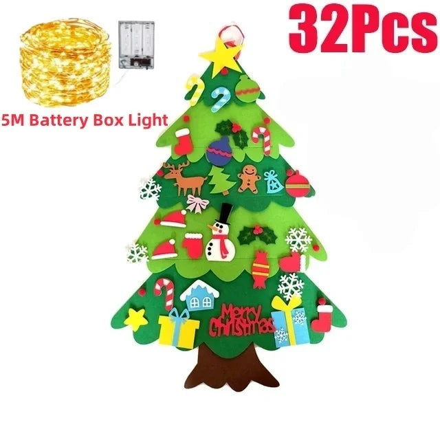 DIY Felt Christmas Tree Kids Max Fun DIY Christmas Felt Tree with Decoration Tree Ornaments for Kid Wall Bedroom Indoor House