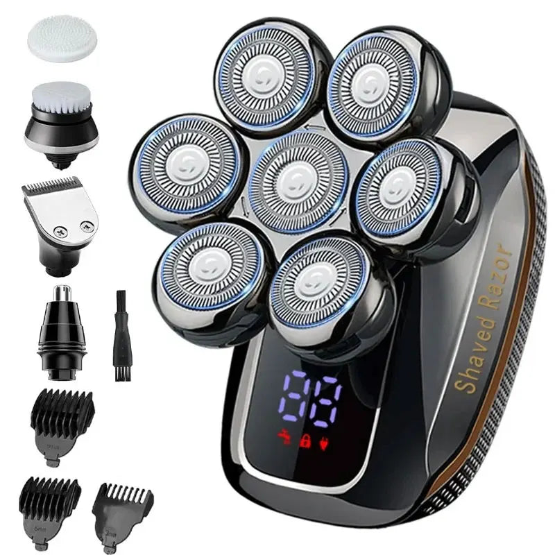 7D Head Shavers for Men 5 in 1 Electric Mens Head Shaver for Bald Men Wet & Dry Waterproof Bald Head Shaver Electric Shavers Men