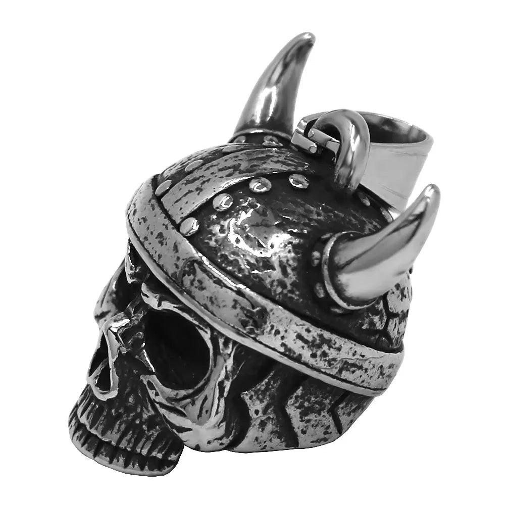 Norse Viking Warrior Spartacus Helmet Bell Pendant Stainless Steel Eagle Cross Jesus Rose Lady Rider Saint Mary USA Flag Jewelry