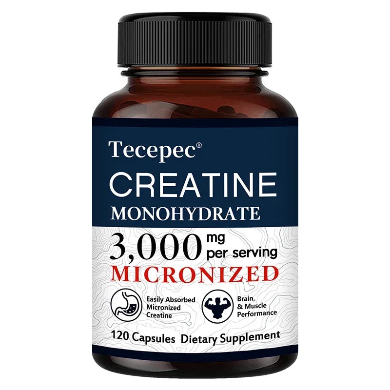 Creatine Monohydrate - Build Muscle, Improve Athletic Performance, Improve Energy Endurance and Promote Recovery - 120 Capsules