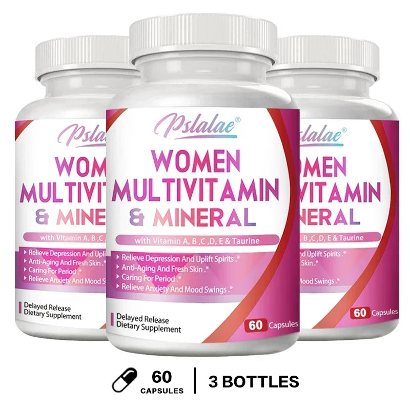 Women's Multivitamins & Minerals - Enhances Energy Levels, Anti-aging, Promote Healthy Hair, Skin and Nails
