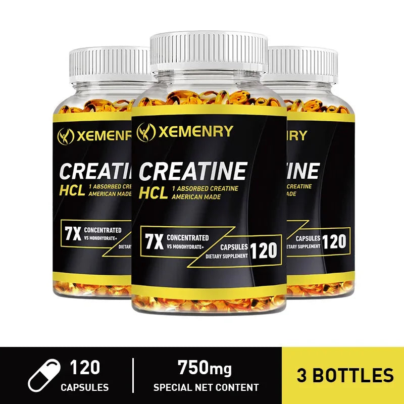 Creatine HCl - Helps with High Intensity Workouts, Boosts Energy Levels Before A Workout, Aids in Muscle Bulk and Repair