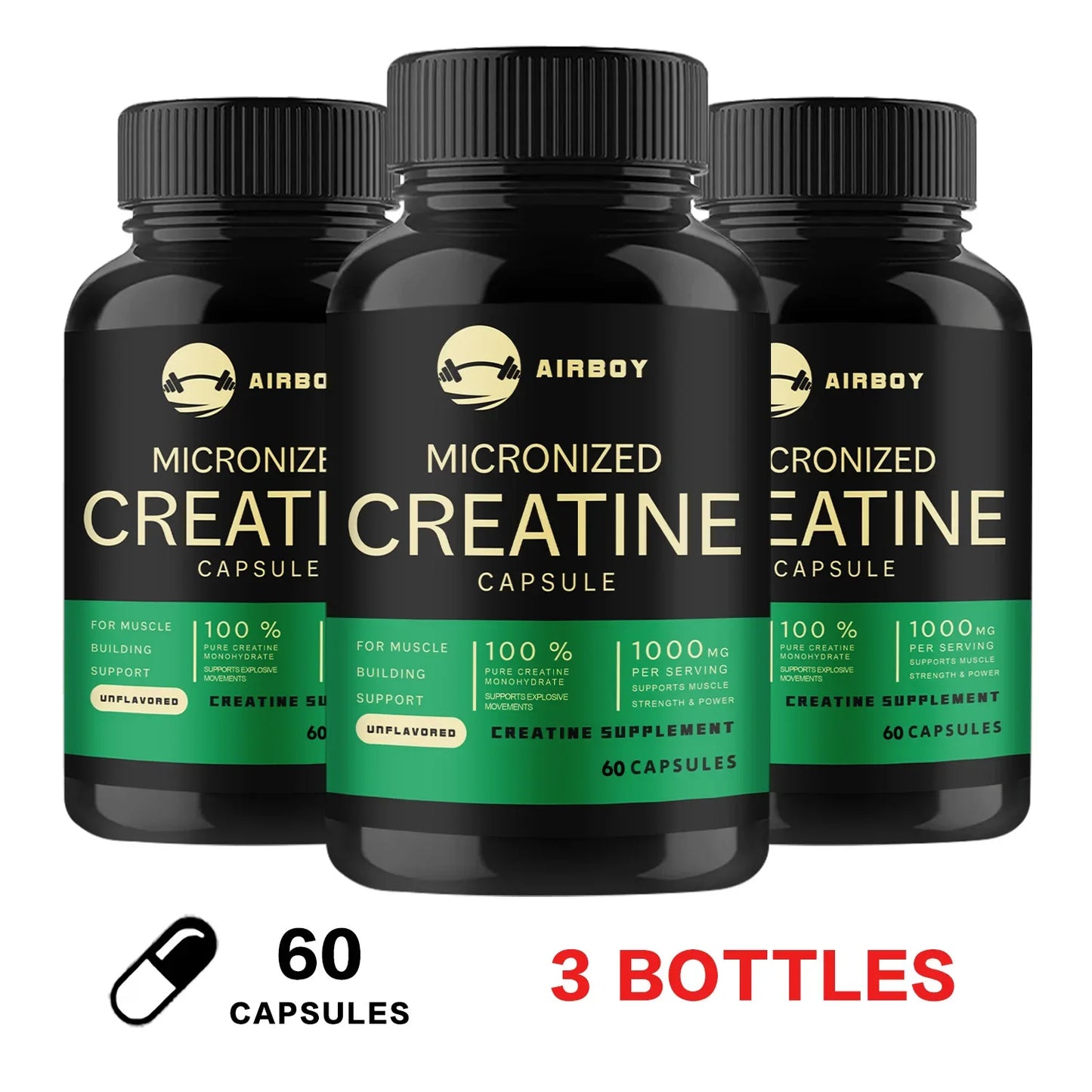 Micronized Creatine - Promotes Muscle Growth, Enhances Physical Performance, Endurance and Recovery
