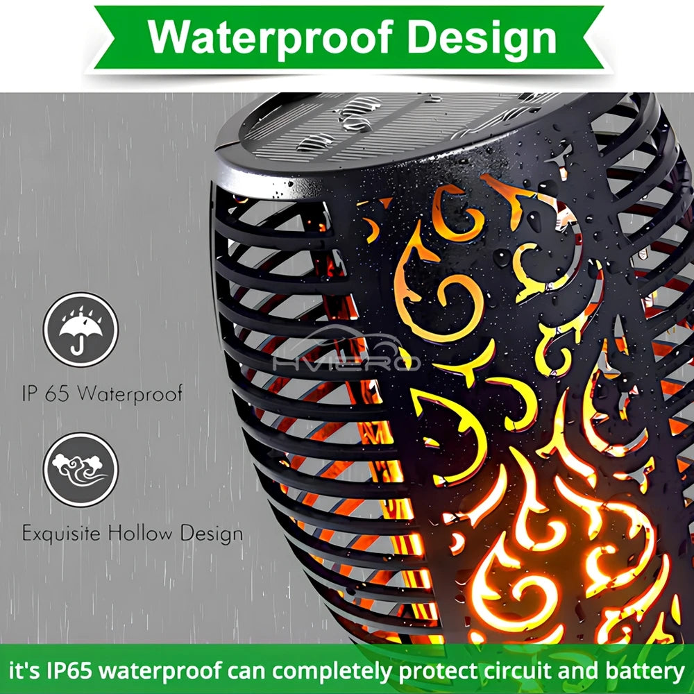 12LED Solar Flame Light Outdoor Waterproof 12LEDs Torches Landscape Lamp For Outdoor Courtyard Garden Yard Halloween Decorations
