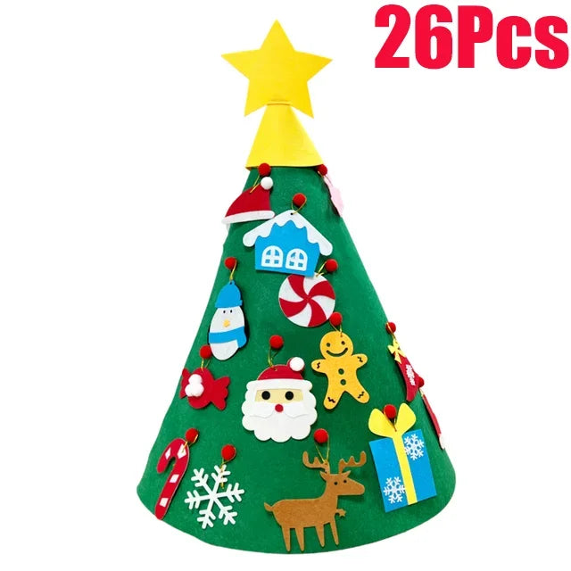 DIY Felt Christmas Tree Kids Max Fun DIY Christmas Felt Tree with Decoration Tree Ornaments for Kid Wall Bedroom Indoor House