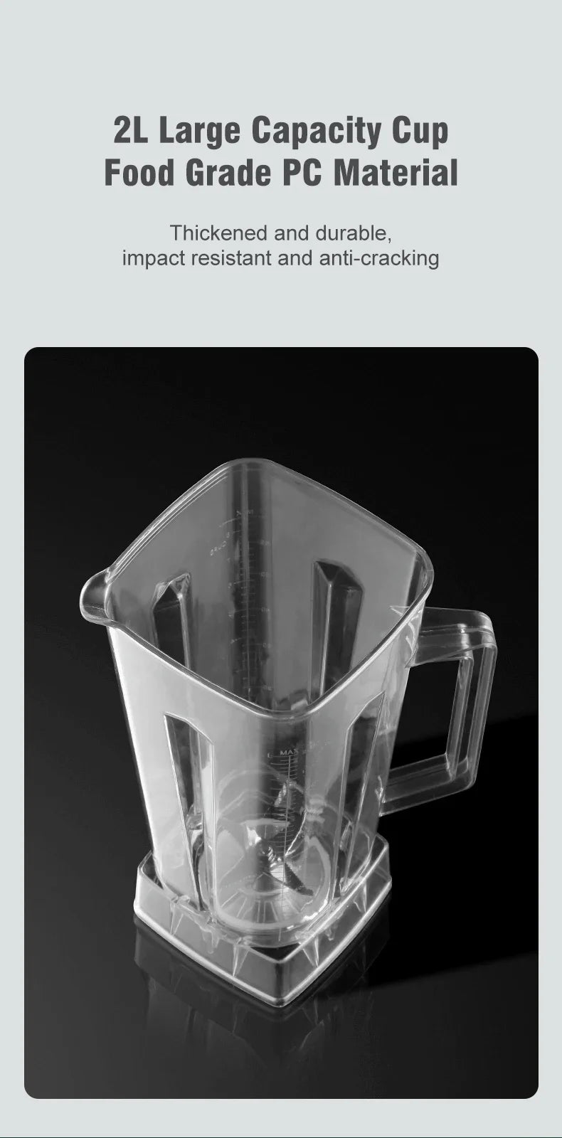 220V 2000W Heavy Duty Commercial Blender Juicer Fruit Mixer Professional High Power Food Processor Ice Smoothies BPA Free 2L Jar